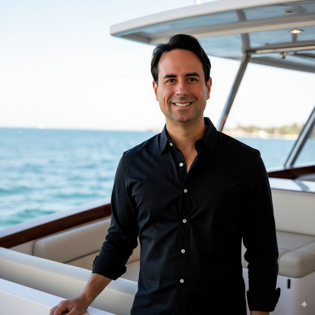 Jason Moccia, photographed on the water